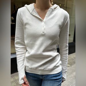 Brandy melville white Maddison thermal top